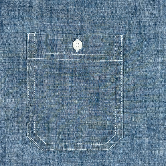 Vintage LL Bean Shirt Adult 2XL XXL Blue Chambray Traditional Fit Heritage Y2K - Picture 5 of 11